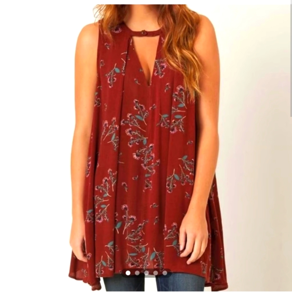 Free People Tree Swing Tank Dress floral XS💐